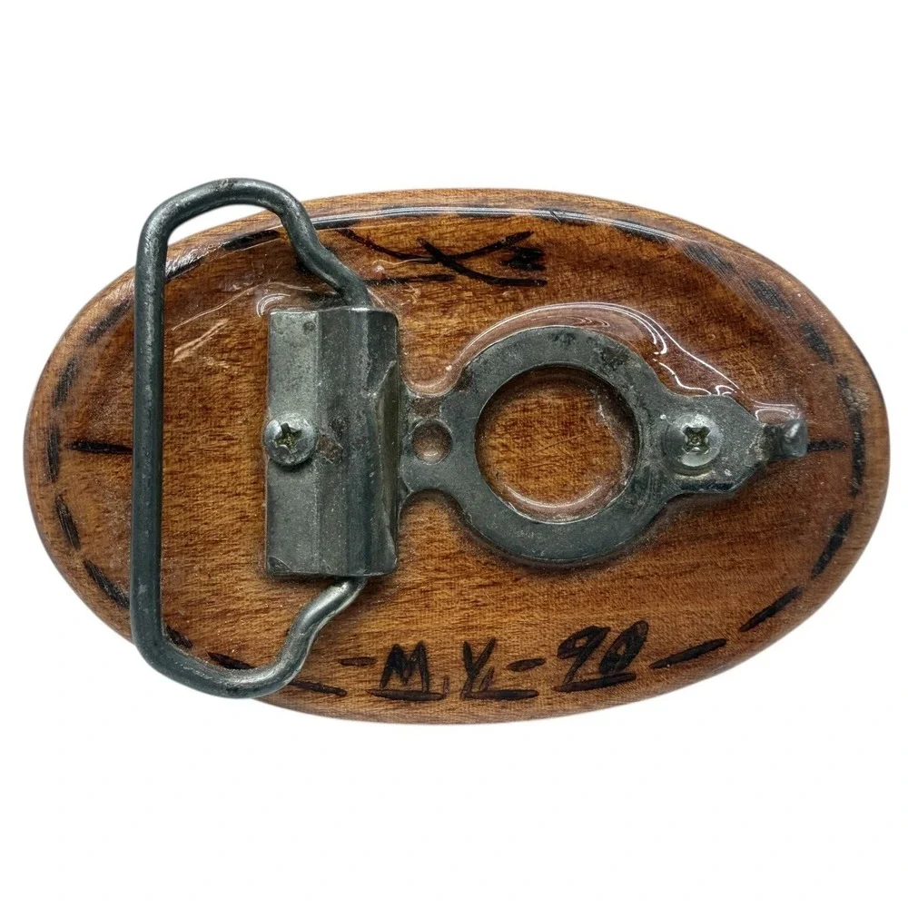 VTG University Of Alabama‎ Roll Tide Wooden With Clear Coating Belt Buckle